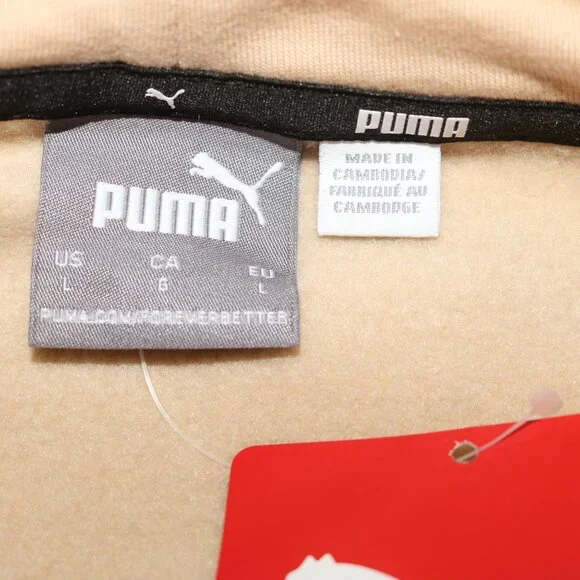 The PUMA Tan "BIG LOGO" Hoodie in size Medium for men NWT - Picture 4 of 5